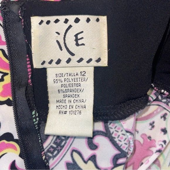 ICE Maxi Dress Women’s XL 12 Babydoll Psychedelic Y2K 90’s - Picture 8 of 8